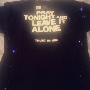 Black Graphic T-Shirt with White Text